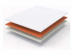 Colchón H3 confortable, soporte medio, certificado Eco-Tex, lavable, alto 5 cm, tamaño 90x200 cm, espuma naranja, colchón blanco. New
