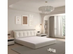 Colchón H3 confortable, soporte medio, certificado Eco-Tex, lavable, alto 5 cm, tamaño 180x200 cm, espuma naranja, colchón blanco.^ Hot