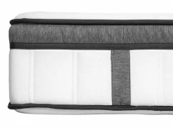 Ysmée Colchón híbrido 180 x 200 cm king size Muelles ensacados + Espuma viscoelástica - OLIANE de Blanco