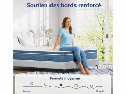 DripeX Colchón Híbrido 120x200cm - esp.27cm - muelles ensacados 7 zonas - hipoaalergénico - transpirable - Medio-Firme Sale