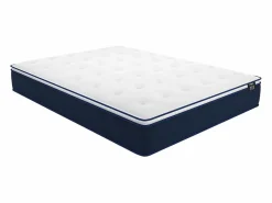 Ysmée Colchón muelles ensacados + Cubrecolchón 160x200 cm ALTIER Blanco Sale