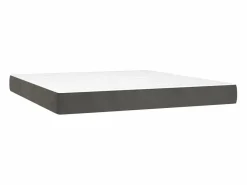 Colchón muelles ensacados terciopelo gris oscuro 160x200x20 cm ES884589 Online