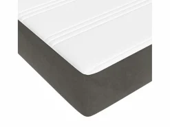 Colchón muelles ensacados terciopelo gris oscuro 160x200x20 cm ES884589 Online