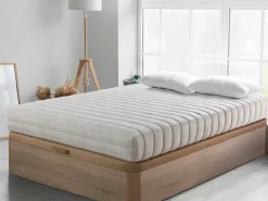Colchón 135X200 | Látex Natural 100% – 20 cm Altura, Firmeza Media (3/5) | Núcleo Ecológico con Funda de Algodón y Lino^Shaula Outlet