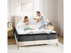 DripeX Colchón Muelles Ensacados|Colchón 120x200cm anti-fuego muelles ensacados - esp.25cm - soporte ergonómico 7 zonas - transpirable - silencioso