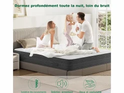 DripeX Colchón Muelles Ensacados|Colchón 120x200cm muelles ensacados - esp.25cm - soporte 7 zonas - con asa - Hipoaalergénico