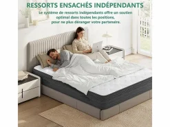 Colchón 90x200cm muelles ensacados - esp.25cm - soporte 7 zonas - con asa - Hipoaalergénico^DripeX Clearance