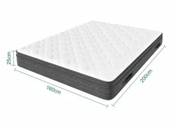 Colchón 160x200cm muelles ensacados - esp.25cm - soporte 7 zonas - con asa - Hipoaalergénico^DripeX New