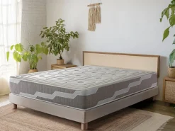 Colchon con latex 180X200 ORGANIC NATURA, Altura 25 CM | Muelles ensacados| 100% Algodon y lino^Shaula Outlet