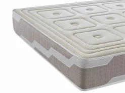Colchon natural muelles ensacados 160X200 ORGANIC NATURA, Altura 25 CM, 100% Algodon y lino^Shaula Outlet
