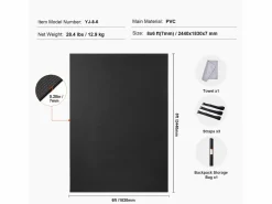 Esterillas De Yoga|Colchoneta de Yoga SucceBuy, Colchoneta de Ejercicio, 2,4 x 1,8 m, Colchoneta de Yoga Antideslizante, PVC, para Pilates y Entrenamiento en el Suelo