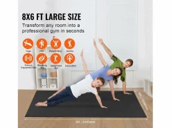 Esterillas De Yoga|Colchoneta de Yoga SucceBuy, Colchoneta de Ejercicio, 2,4 x 1,8 m, Colchoneta de Yoga Antideslizante, PVC, para Pilates y Entrenamiento en el Suelo