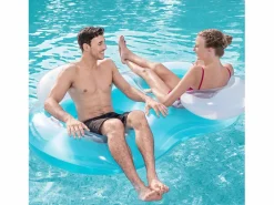 Bestway Colchoneta doble asiento respaldo 188x117 cm Azul Hot