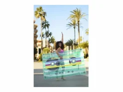 Colchoneta Hinchable para Playa o Piscina Retro Beats 174x117 cm con Diseño Multicolor en forma de Cinta de Cassete^Bestway Discount