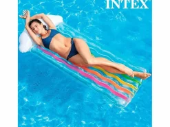 Colchoneta hinchable Rainbow Cloud +14A blanco 25x180x86 cm^Intex Best