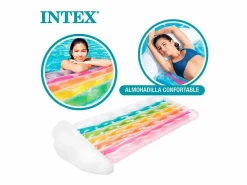 Colchoneta hinchable Rainbow Cloud +14A blanco 25x180x86 cm^Intex Best