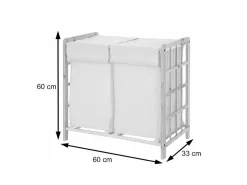 Colector de ropa -B60, marrón, tapa gris^MCW New