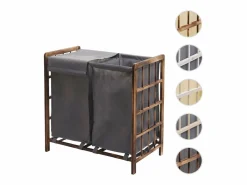 Colector de ropa -B60, marrón, tapa gris^MCW New