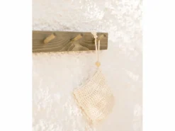 DECOWOOD Perchero|Colgador de pared de madera maciza en tono olivo de 26x5cm - KATE -