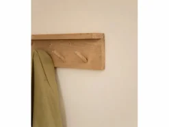 DECOWOOD Colgador de pared de madera maciza en tono roble medio de 61x9,5cm - KATE - Marru00f3n Discount