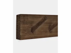 DECOWOOD Colgador de pared de madera maciza en tono nogal de 61x5cm - KATE - Marru00f3n Sale