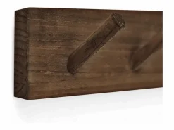 DECOWOOD Colgador de pared de madera maciza en tono nogal de 61x5cm - KATE - Marru00f3n Sale