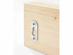 DECOWOOD Perchero|Colgador de pared de madera maciza en tono natural de 61x9,5cm - KATE -