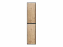 Vente-unique Columna De Baño|Columna de baño - Natural claro y negro - 140 cm - LANNICK