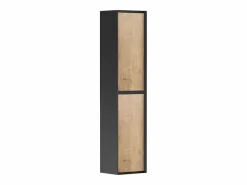 Vente-unique Columna De Baño|Columna de baño - Natural claro y negro - 140 cm - LANNICK