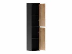 Vente-unique Columna De Baño|Columna de baño - Natural claro y negro - 140 cm - LANNICK