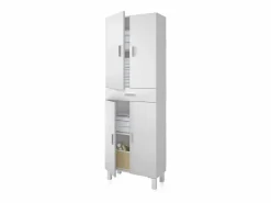 duehome Columna de baño Dolce Blanco Brillo Gris Discount