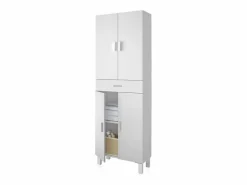 duehome Columna de baño Dolce Blanco Brillo Gris Discount