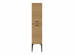 Vente-unique Columna de baño estriada con patas - Natural claro - H140 cm - SARONE Color natural claro Discount