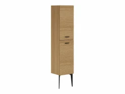 Vente-unique Columna de baño estriada con patas - Natural claro - H140 cm - SARONE Color natural claro Discount