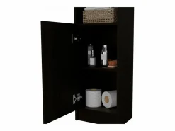 TuHome Columna De Baño|Columna de Baño Malaga en melamina con un gabinete y 3 estantes , 162 cm X 33 cm X 26.4 cm ,