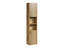 ebuy24 Columna De Baño|Columna de baño ranurada 2 puertas, 2 nichos H186 cm - PUREBLISS