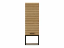 Vente-unique Columna de baño suspendida estriada con hueco - Natural claro - H104 cm - SARONE Color natural claro Clearance