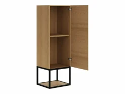 Vente-unique Columna de baño suspendida estriada con hueco - Natural claro - H104 cm - SARONE Color natural claro Clearance