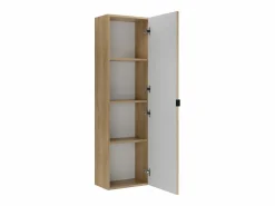 Vente-unique Columna De Baño|Columna de baño suspendida, natural claro, 3 estantes, FILOR