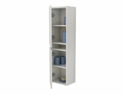 Columna de cuarto de baño haaus Zed, suspendida, 2 puertas, brillo/, MDF, L 29 x A 22 x 104 cm Blanco Best