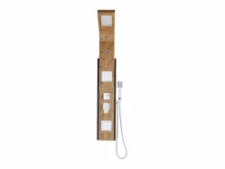 Shower & Design Columna de ducha balneoterapia DALIMA panel de bambú Color natural claro