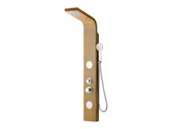 Columna de ducha con hidromasaje TISSIA, panel de bambú^Shower & Design Best