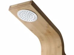 Columna de ducha con hidromasaje TISSIA, panel de bambú^Shower & Design Best