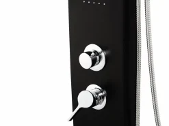 Shower & Design Columna de ducha de hidromasaje 20x132 cm KOURBEA Negro Outlet