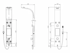 Columna de ducha hidromasaje - Blanca - 20 x 140 cm - ROANA^Shower & Design Best
