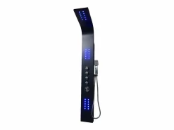 Shower & Design Columna de ducha hidromasaje negra con leds FELICITA Negro Outlet
