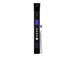 Shower & Design Columna de ducha hidromasaje negra con leds FELICITA Negro Outlet