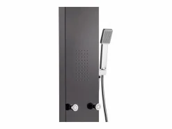 Columna de ducha panel mezclador alcachofa 4 chorros ducha Bormio - Negro Clearance