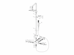 Columna de ducha termostática NILA mate 30 cm x 30 cm^Valaz Sale