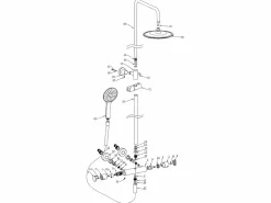 Columna de ducha termostática BOSSA mate Ø 25 cm^Valaz Best